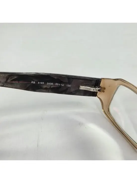 Ray-Ban Eyeglasses Frames RB 5185 2436 Brown Clear Tortoise 53-14-135 - Picture 8 of 12